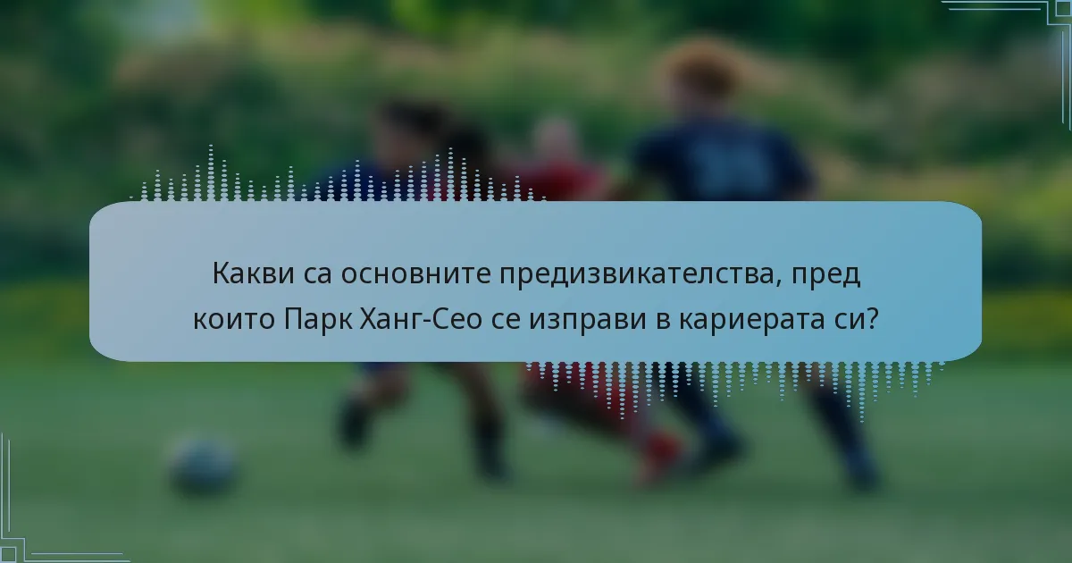 Какви са основните предизвикателства, пред които Парк Ханг-Сео се изправи в кариерата си?